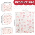 thumbnail image 2 of Dznils Pink Bow Shower Curtain and Rug Sets, 16pc Modern Fabric Bathroom Curtain Sets, 72" x 72", 2 of 11