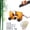 Yellow+3, variant on Chainsaw Sharpener, Portable Hand-Crank Chain Saw Sharpener Tool with Grinding Burrs, Manual Chainsaw Blade Sharpener for Woodworkers & Gardeners, Fits Most Chains