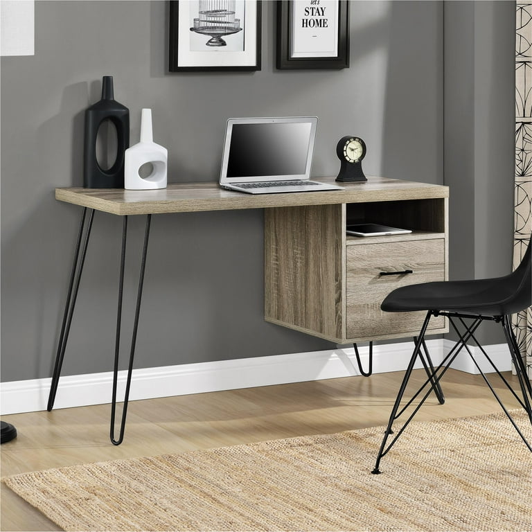 Ameriwood Home Landon Computer Desk Distressed Gray Oak Walmart