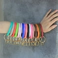 thumbnail image 4 of GFDYREE Silicone Wrist Rhombic Keychain Circle Bracelet Rubber Bangle Round Keyring, 4 of 7