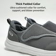 thumbnail image 3 of Women Walking Shoe Wide Toe Box Shoes, Hook and Loops Shoes with Arch Support for Seniors, Bunions, Hammertoes, Swollen Feet, Dark Grey Size 9.5, 3 of 6