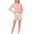 thumbnail image 3 of MixMatchy Women's Cropped Fleece Long Sleeve Crewneck Sweatshirt Crop Tops, 3 of 5