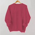 thumbnail image 6 of Dyfzdhu Long Sleeve T-shirt For Women Fashionable Casual Solid Color Pullover Sweatshirt Long Sleeved Sweatshirt Casual Top, 6 of 7