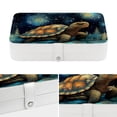 thumbnail image 4 of Turtle PU Leather Jewelry Display Organizer Box Display Case Portable Earring Holder with Removable Compartment, 4 of 6