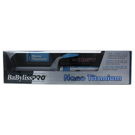 Nano Titanium And Ceramic Curling Iron - Model # BNT100SC - Grey/Blue by BaBylissPRO for Unisex - 1 Inch Curling Iron