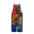 thumbnail image 3 of Xihbxyly Jumpsuits for Women Casual Womens Summer Casual Sleeveless Rompers Loose Spaghetti Strap Shorts Jumpsuit Linen Scoop Neck Wide Leg Jumpsuit with Pockets, 3 of 4