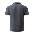 thumbnail image 6 of Men's Polo Shirts Short Sleeve Quick Dry Outdoor Golf Sports Shirts with Pocket Light Gray 2XL, 6 of 6