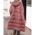 thumbnail image 2 of Charmgo Womens Puffer Jacket Clearance, Ladies Fashion Warm Winter Coat Double Faced Long Sleeve Hooded Down Jacket Long Puffer Coat Women, Winter Coats for Women Red XXL, 2 of 4