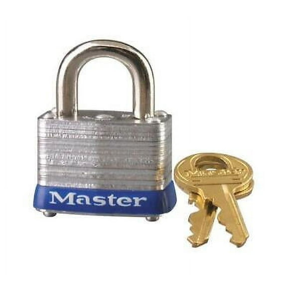 Master Lock 1 in. H x 11/16 in. W x 1-1/8 in. L Laminated Steel 4-Pin Cylinder Padlock 6 pk Keyed Alike (Pack of 6)