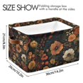 thumbnail image 4 of Yayeee Canvas Storage Basket with Handles for Shelves Fabric Bins Closet Organizer, Dark Floral Pattern, 4 of 8