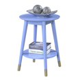 thumbnail image 1 of Convenience Concepts Wilson Table d'Appoint Ronde Mi-Siècle, Bleu (Ensemble de 1), 1 of 3