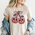 thumbnail image 5 of Sweet and Spooky Poison Cherries Halloween T-Shirt, Coquette Skulls Tee, 5 of 8