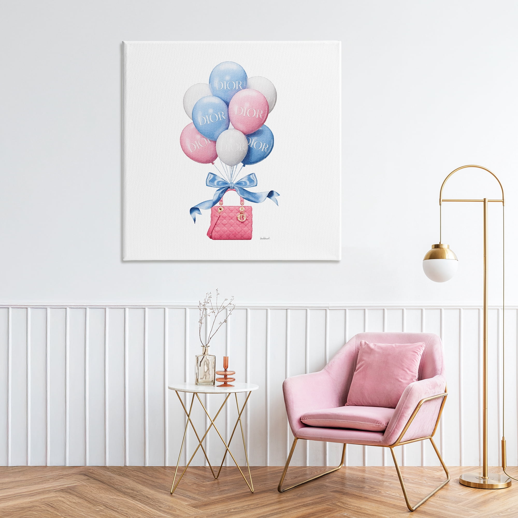 Stupell Industries Pink & Blue Handbag Balloons Canvas Wall Art, design by Amanda Greenwood