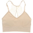 thumbnail image 5 of Marilyn Monroe Women's Lace Racerback Bralette 2 Pack - Dusty Rose & Nude - X-Large, 5 of 7