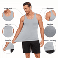 thumbnail image 3 of EA'S SECRET Men's Sleeveless Undershirts Slim Fit Bamboo Rayon Tank Tops Men Crew Neck Stretchy Tank Shirts 3 Pack (3C,XL), 3 of 11