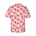 thumbnail image 3 of Daiia Sweet Watermelon Hawaiian Shirt for Men Gentle Cotton Regular Short Sleeve Casual-Large, 3 of 9