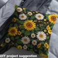 thumbnail image 2 of Homewish Yellow White Sunflower Fabric by the Yard 1 Yard,Rustic Flower Floral Home Decor Fabric by the Yard,Natural Plant Sewing Fabric For Boys,Microfiber Bedroom Decor, 2 of 6