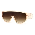 thumbnail image 3 of Hommes Incurvés Haut Grand Bouclier Racer Lunettes de Soleil Marron Pêche, 3 of 4