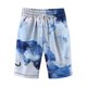 thumbnail image 2 of ICHUANYI Clearance Fashion Women Casual Loose Shorts Elastic Waist Summer Pockets Printing Pants(Light Blue, S) ICHUANYI WER2023080810377, 2 of 3