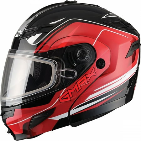 GMAX GM-54 Terrain Modular Snowmobile Helmet Black/Red