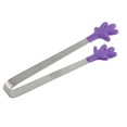 thumbnail image 2 of Household Metal Hand Shaped Cake Bread Biscuit Food Clip Clamp Tongs Purple, 2 of 2