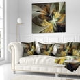 thumbnail image 2 of Designart Symmetrical Gold Fractal Flower - Floral Throw Pillow - 16x16, 2 of 4