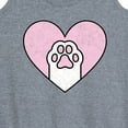 thumbnail image 3 of Instant Message - Cat Paw Heart - Women's Racerback Tank Top, 3 of 6