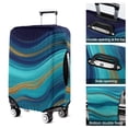 thumbnail image 5 of Blue Gold Marble Pattern Luggage Cover Fashion Suitcase Cover Baggage Covers Fit 25-28 Inch Luggage (Go Travel), 5 of 5