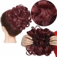 thumbnail image 4 of Benehair Messy Curly Hair Bun Easy Stretch Chignon Hair Extensions Clip in Updo Hairpiece Cover Ponytail Scrunchie for Women Wedding, 4 of 10