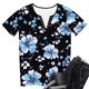 thumbnail image 5 of Camisetas de Manga Corta para las Mujeres Casual Impresión No Estructurada con Botones de Cuello Redondo Camiseta de la Parte Superior para la Primavera Y el Verano, 5 of 8