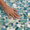 thumbnail image 3 of Addison Rugs Mayfield Premium Machine Washable Transitional Geometric Teal Rectangle Rug, 10' x 14', 3 of 9