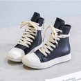 thumbnail image 4 of Zapatillas de deporte planas para mujer, zapatos Unisex de PU y lona con cordones, punta redonda, cómodas, de talla grande 35-44, con plataforma, a estrenar, clásicas, 4 of 5