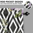 thumbnail image 5 of Country Floral Print Curtains 36 Inch Short - 3 Panel Vintage Farmhouse Set with Bohemian Botanicals, Rod Pocket Window Treatment for Rustic Decor, 5 of 6
