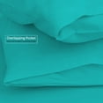 thumbnail image 5 of Extra Deep Pocket 4 Piece Bed Sheet Set – Super Deep Fitted Sheet Fits Mattress from 18-24 inces Depth – Double Brushed Microfiber Sheets with 2 Pillow Cases, Twin, Teal, 5 of 7