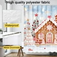 thumbnail image 5 of Christmas Gingerbread House Shower Curtain 72" x 72" Snowy Christmas Trees Home Bathroom Decorations Xmas Candy House Wonderland Bathtub Curtain Set with 12 Hooks, 5 of 6