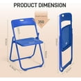 thumbnail image 3 of Karl home 4 Pcs Folding Chair, 300LBS Lightweight Foldable Plastic Chair, Reinforced Metal Frame Easy to Fold & Store for Indoor & Outdoor, Wedding, Party, Meeting Room, Patio and Garden, Blue, 3 of 15