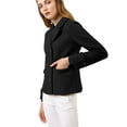 thumbnail image 4 of INSPIRE CHIC Caban Court d'Hiver pour Femme à Revers Cranté en V, Double Boutonnage, 4 of 7