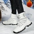 thumbnail image 2 of CAICJ98 Womens Winter Boots Warm Lined Mid Calf Boots Waterproof Hiking Shoes Fashion Womens Snow Boots (White,Size 7.5), 2 of 9