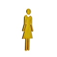 thumbnail image 3 of Calcomanías de WC Hombre y Mujer Letreros de Inodoro Placa de Señalización Dorado, 3 of 7