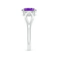 thumbnail image 5 of ANGARA Natural Prong-Set Solitaire 1.15 ct Amethyst Split Shank Ring in 925 Sterling Silver for Women (Size-8x6mm) | February Birthstone, Anniversary, Jewelry Gift for Women | Natural Amethyst Ring, 5 of 10