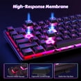 thumbnail image 5 of 4-in-1 Gaming Keyboard & Mouse Combo & Headset,  Wired Gaming Keyboard and Mouse Headset Set，104 Keys,Rainbow LED Backlit Keyboard 3200DPI Mouse，compatible with PC/Windows/PS5/PS4 ，Black, 5 of 18