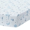 Lambs & Ivy Little Skipper Cotton Nautical Sailboat Fitted Crib/Toddler Sheet