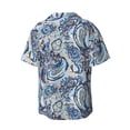 thumbnail image 6 of Daiia Paisley Floral Branches Men's Linen Shirts Short Sleeve Casual Shirts Button Down Shirt for Men Beach Summer Wedding Shirt-X-Large, 6 of 6
