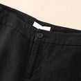 thumbnail image 4 of Patlollav 2024 Womens Fashionable Casual Solid Color Cotton and Linen Straight Leg Wide Leg Pants, 4 of 6