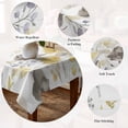 thumbnail image 5 of Yellow Grey Botanical Table Cloth Waterproof Tablecloths, Spring Floral Watercolor Tablecloth Dining Table Cover for Kitchen Party Tabletop Outdoor, Rectangle Tablecloth 60x84 Inch, 5 of 9