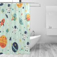 thumbnail image 2 of Yayeee Shower Curtain with Hooks 72"x72" Waterproof Fabric Bathroom Hanging Decor, Space Patterns, 2 of 5