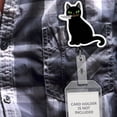 thumbnail image 5 of WIRESTER Set 2pcs Design Acrylic Key Card Holder Belt Clip Reel Id Badge Retractable - Black Cat With Knife & Black Cat With Knife (S1), 5 of 6