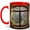 Red, variant on Spring Window View 11oz Ceramic Mug, Blossom Cottage Garden Art