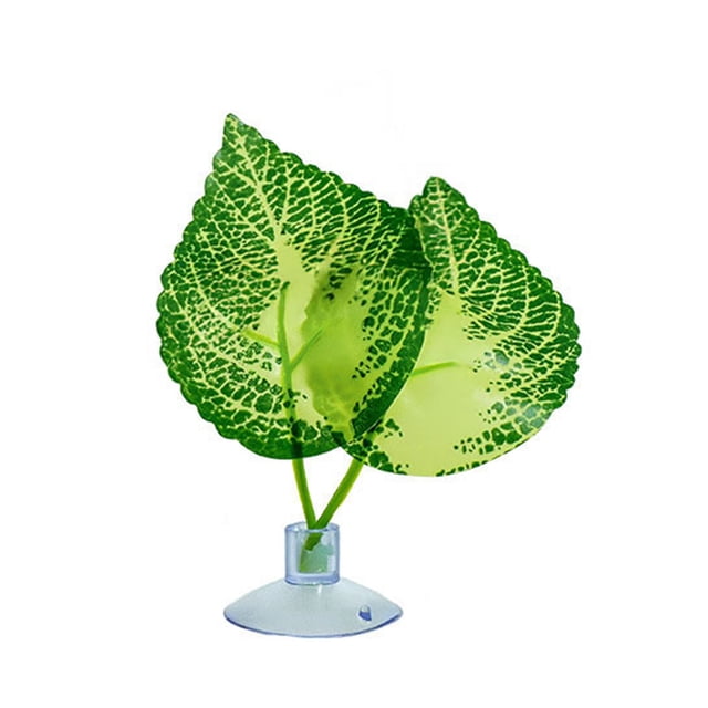 Decoración de plantas artificiales para tanque de reptiles, camaleón, lagarto, rana arborícola, tortuga, accesorio de terrario, plataforma para tomar el sol con ventosa