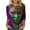 2-Multicolor, variant on Cavosen Mardi Gras 3/4 Length Sleeve Womens Tops Dressy Holiday Carnival Crewneck Tops Mask Graphic Print Shirts Festival Trendy Blouse Loose Athletic Tees Party Shrove Tuesday T-Shirts L
